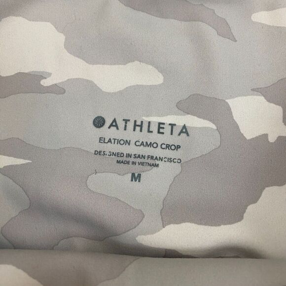 Athleta Elation Camo Light Gray 7/8 Leggings Activewear Athleisure Running M - Picture 10 of 12